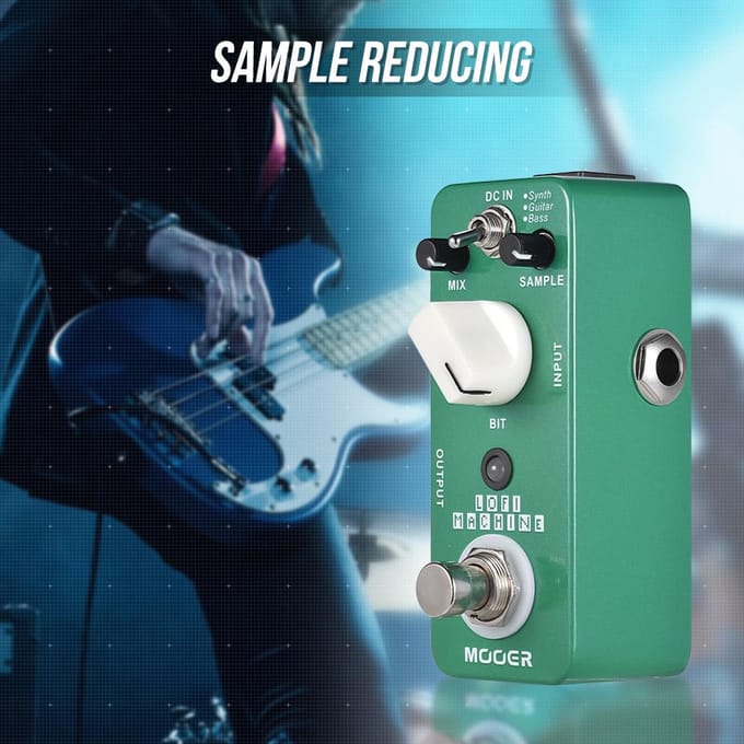 MOOER LOFI MACHINE Sample Reducer Gitaar Effectpedaal 3 Modi True Bypass Volledig Metalen Behuizing white