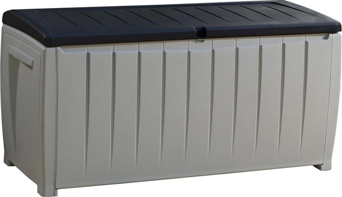 Keter Novel Opbergbox - 340L - 124x55x62.5cm - Grijs