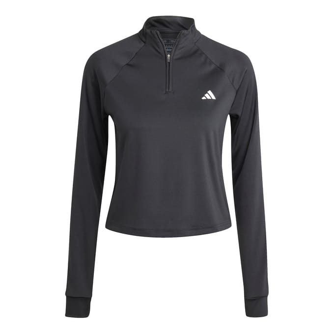 Trainingsshirt 1/4 rits voor dames adidas Essentials Minimal Branding