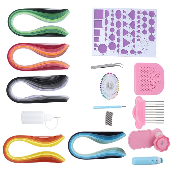 Outils de quilling haute dureté, kit de production DIY parfait pour débutants pink