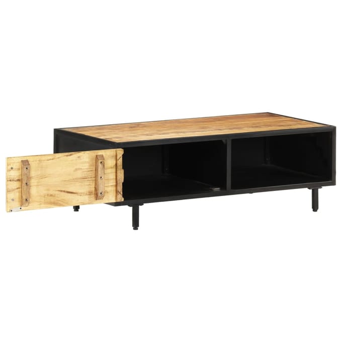 vidaXL - Salontafel - 105x50x35 - cm - ruw - mangohout