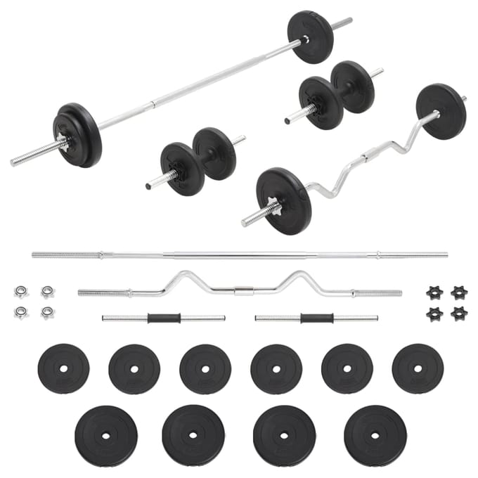 vidaXL Ensemble d'haltères et de barres 30 kg