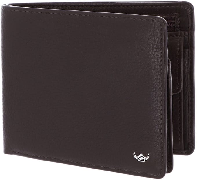 Golden Head Leren portemonnee Capri RFID Protect Scheintasche mit RV 1364 Dunkelbraun donkerbruin