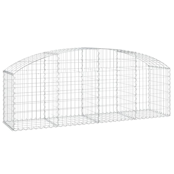 vidaXL - Schanskorf - gewelfd - 200x50x60/80 - cm - gegalvaniseerd - ijzer