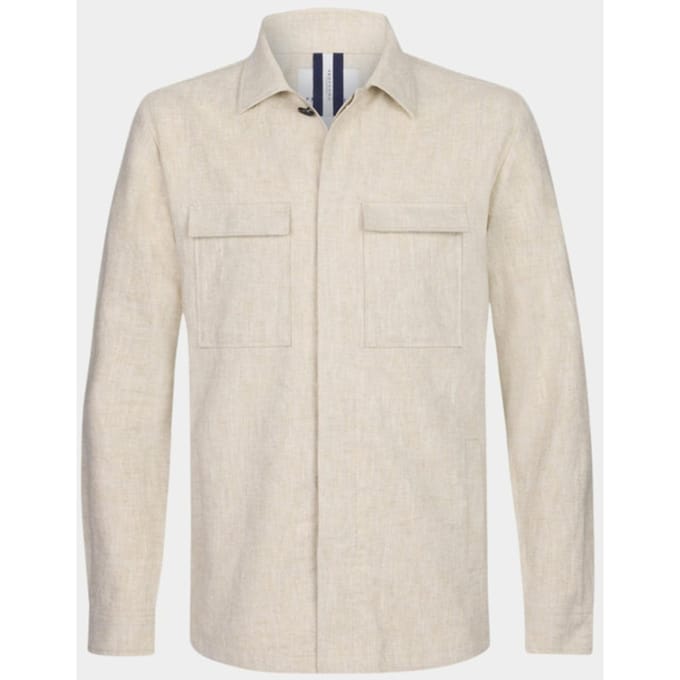 Profuomo Casual hemd lange mouw Beige PPWF10040A/F