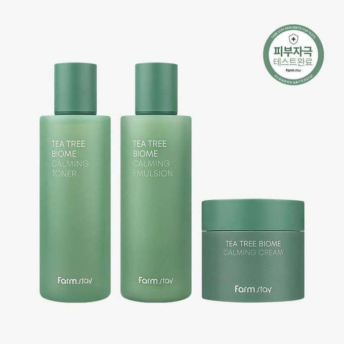 Farm Stay Tea Tree Biome Kalmerende Huidverzorgingsset 3 items + WILLEKEURIG CADEAU gray