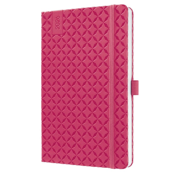 Sigel weekagenda Flair 2026 formaat A5 Fuchsia Pink hardcover