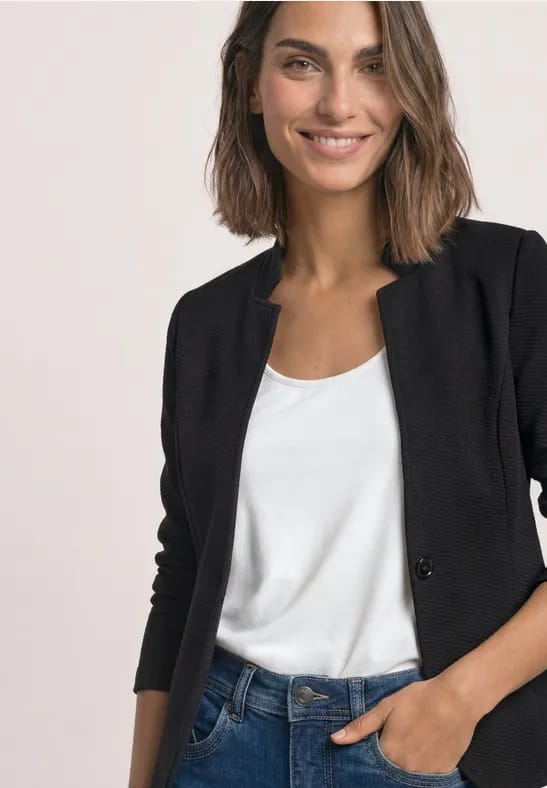Blazer met reverskraag en structuur