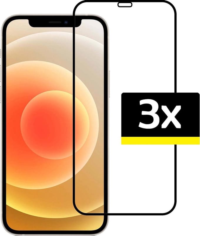 Screenprotector - Geschikt voor Apple iPhone 12 Pro Max - 3 Stuks - Full Cover - Beschermglas - Gehard Glas - Tempered Glass - Screen Protector