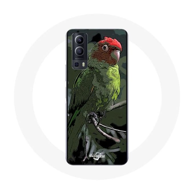 Vivo Y72 Pionus Parrot Case Rood Groen