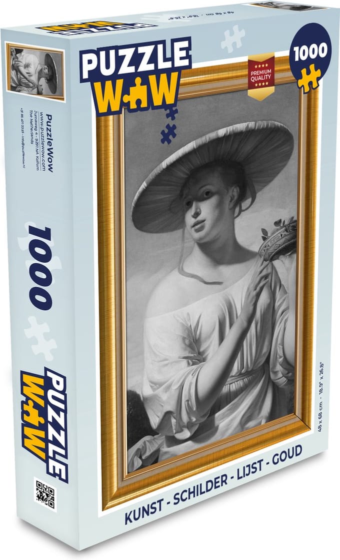 Puzzel Kunst - Schilder - Lijst - Goud - Legpuzzel - Puzzel 1000 stukjes volwassenen