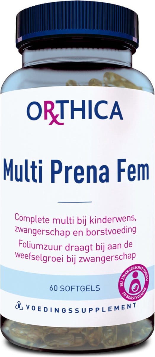 Orthica Multi Prena Fem - multivitamine zwangerschap - 60 softgels