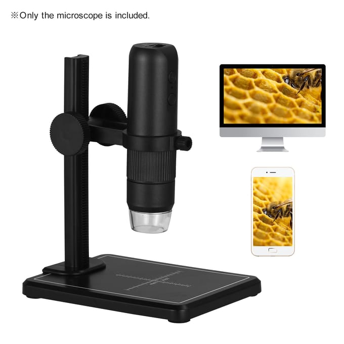 WiFi Draadloze Digitale Microscoop Handheld Draagbare Microscoop Camera 50X tot 1000X Vergroting 8 zwart