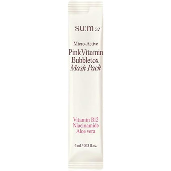 su:m37 - Micro-Active Pink Vitamin Bubbletox Mask Pack Stick Pouch 4ml x 14 pcs