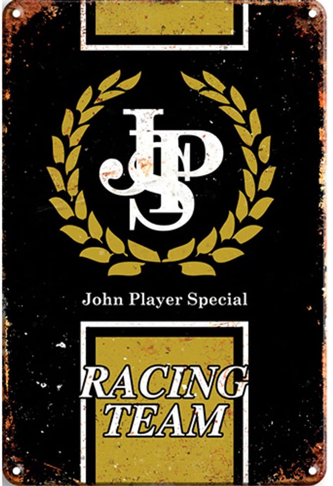Signs-USA - Auto - Garage Sign - metaal - John Player Special - JPS Racing Team - 20 x 30 cm