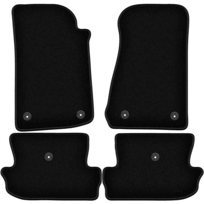 BASIC zwarte velours matten voor: Jeep Wrangler JL 2-deurs (2017-)
