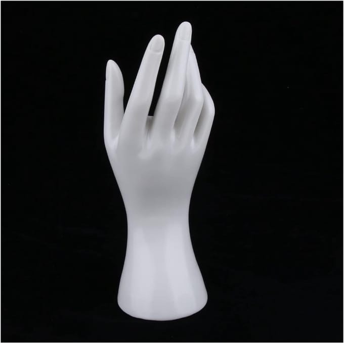 Sieraden Hand - Model houder - Sieraden presenteren - Elegante PVC - 21.5 cm hoog - Wit