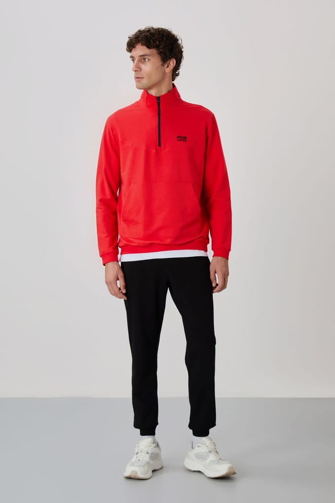 Heren Set van Sweatshirt met Rits en Broeken
