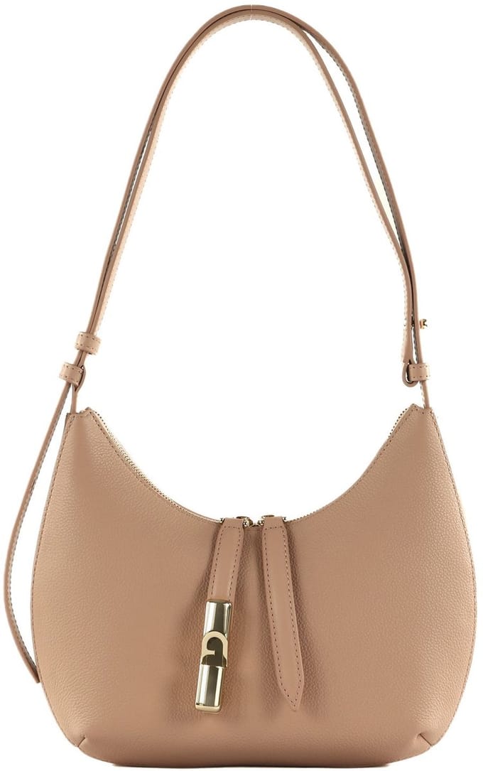 FURLA Leren Schoudertas Goccia Shoulder Bag Cipria Roze