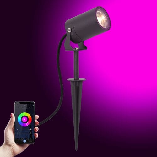 KS Verlichting Stark Tuinspot Antraciet met Smart Color LED
