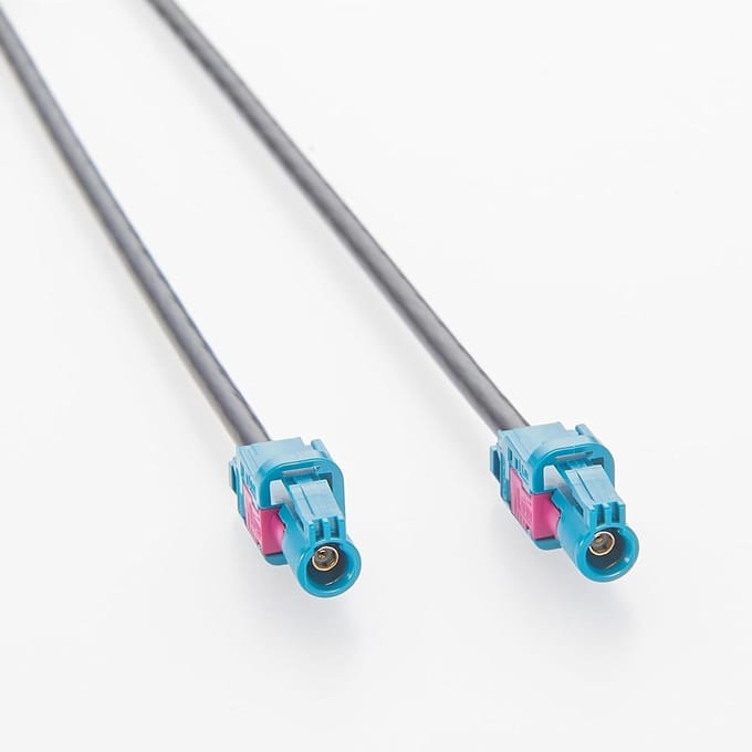 RF-kabel Assembly - Coax Pigtail - Voertuig Elektronica - Mini FAKRA Z Code - 1 Meter - Zwart