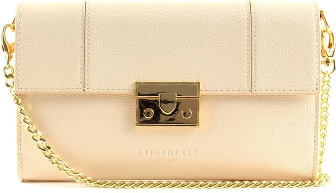 SEIDENFELT MANUFAKTUR Koppeling Avondtas Roros Clutch Beige / Gold