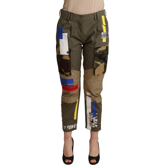 Multicolor Camouflage Patchwork Broek Pan72085