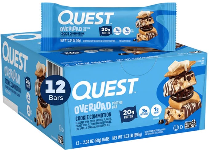 Quest Nutrition | Overload Protein Bar | Cookie Commotion | 12 Stuks | 12 x 58g