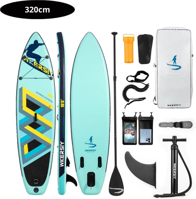 Livano Sup Board - Opblaasbaar - Supboard - Sup Boards - Paddle - Kayak - 320cm - Turqoise