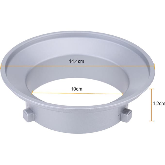 Godox SA-01-BW 144mm Diameter Montageflens Ringadapter voor Flitsaccessoires Past op Bowens zilver