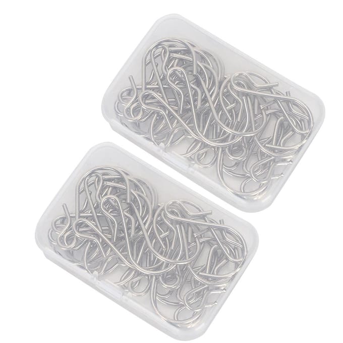 60 Stuks S-vormige Haken Multifunctionele Metalen Hangers voor Decoraties Slaapkamer Gordijn