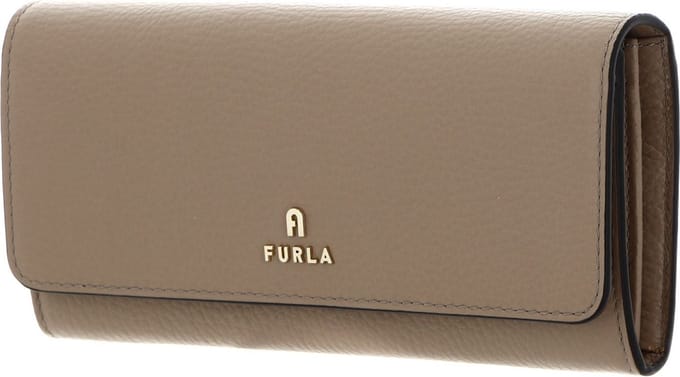 FURLA Leren Portemonnee Camelia Continental Wallet Greige Beige