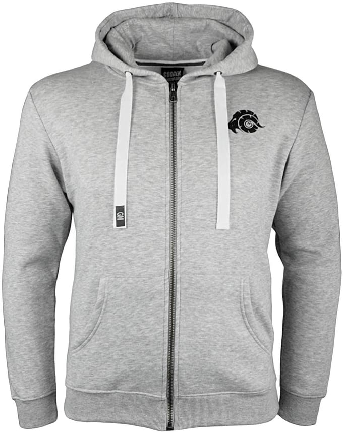 Heren Wandelhoodie H06 met Rits Lichtgrijs