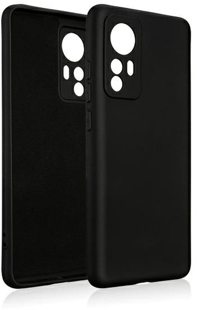 Beline - Silicone Hoesje - Xiaomi 12 - Zwart - Luxe Ontwerp