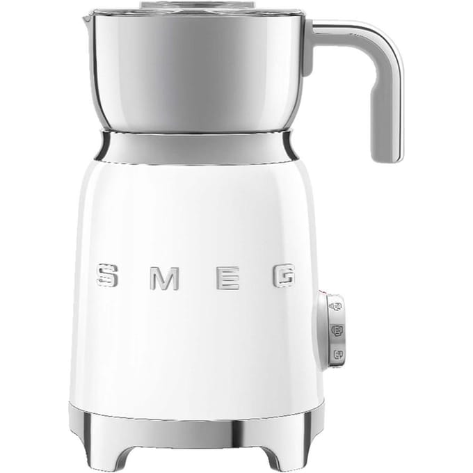 SMEG MFF11WHEU Melkopschuimer - Inductie - 500W - 6 Programma's - Warme & Koude Melkschuim - RVS Kan - '50s Style - Wit