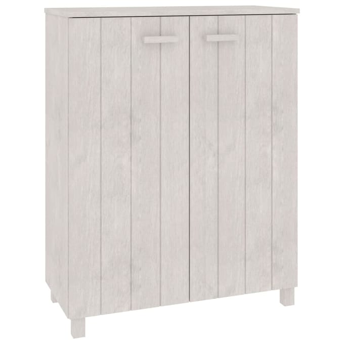 vidaXL - Schoenenkast - HAMAR - 85x40x108 - cm - massief - grenenhout - wit