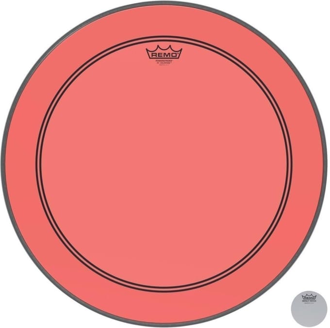 Remo Powerstroke 3 Colortone 22" Rot - Bass drumvel