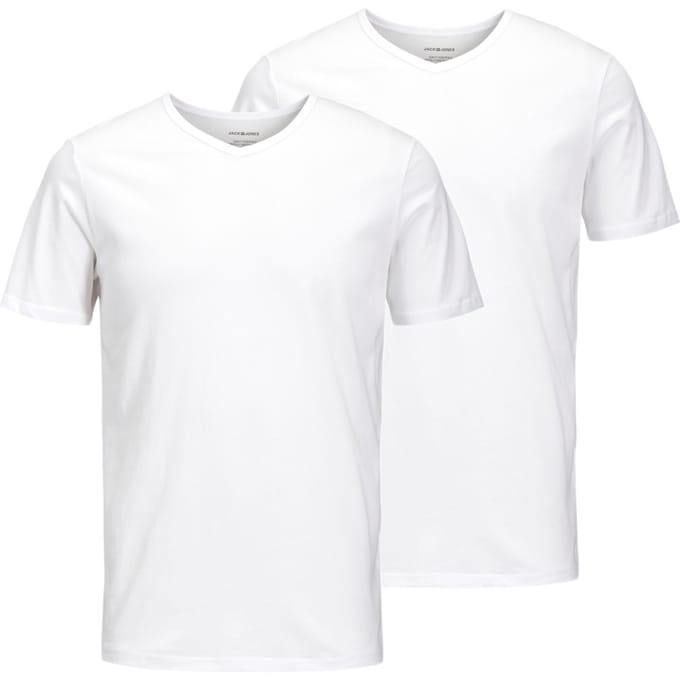 JACK & JONES- JACBASIC V-NECK TEE SS 2 PACK NOOS - Heren - T-shirt