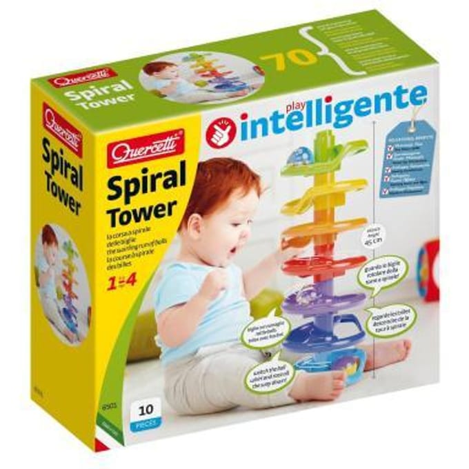 Quercetti Spiral Tower Ballentoren 45cm 10-delig Interactief speelgoed