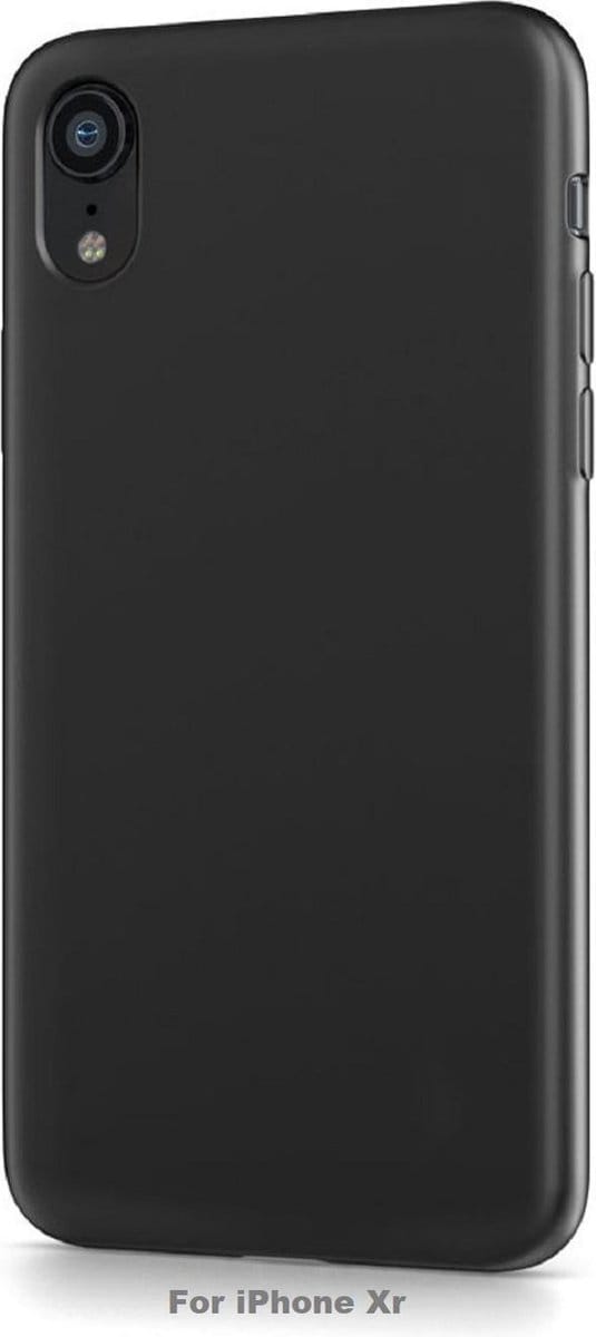 Schokbestendige Liquid Silicone Back Cover for iPhone XR _ Zwart