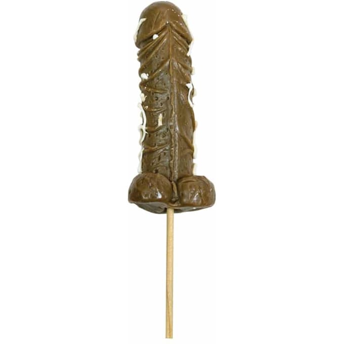 Penis met Cum lolly met donkere chocolade smaak