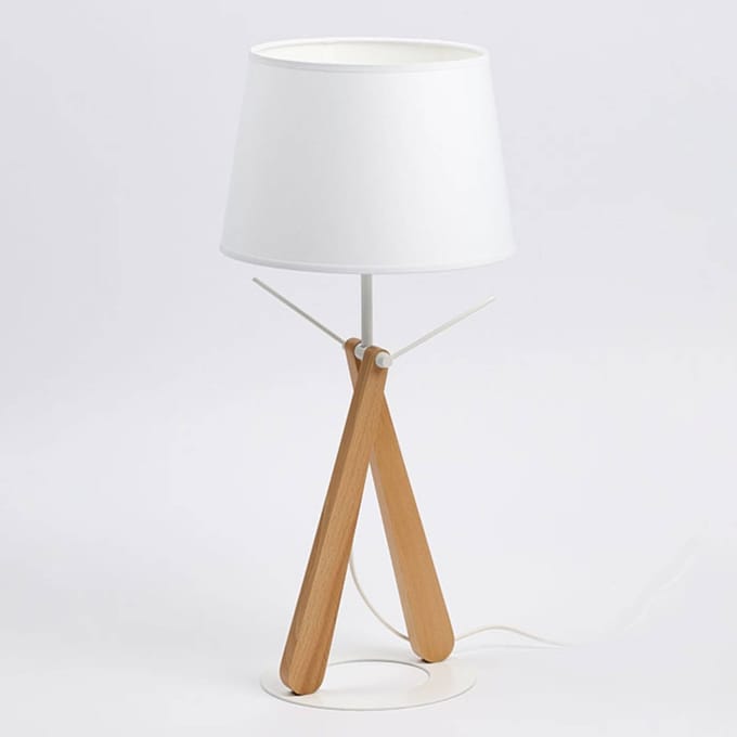 Aluminor Tafellamp Zazou LT wit / hout licht