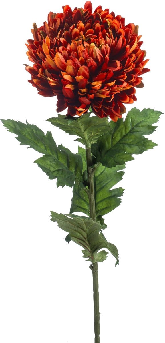 Emerald - Kunstbloem Chrysant 75cm flame - Kunstplant voor binnen