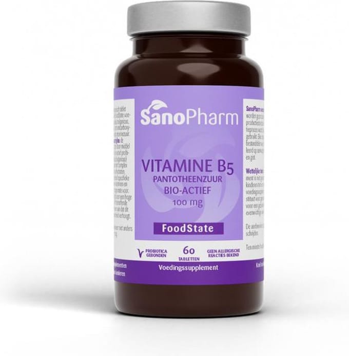 SanoPharm B5 Pantotheenzuur 50 Mg - 60 Tabletten