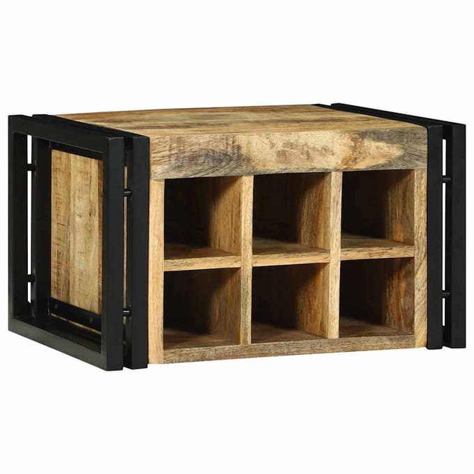 vidaXL - Wijnrek - 2 - st - 46 - x - 35 - x - 27,5 - cm - Massief - Mango - Hout