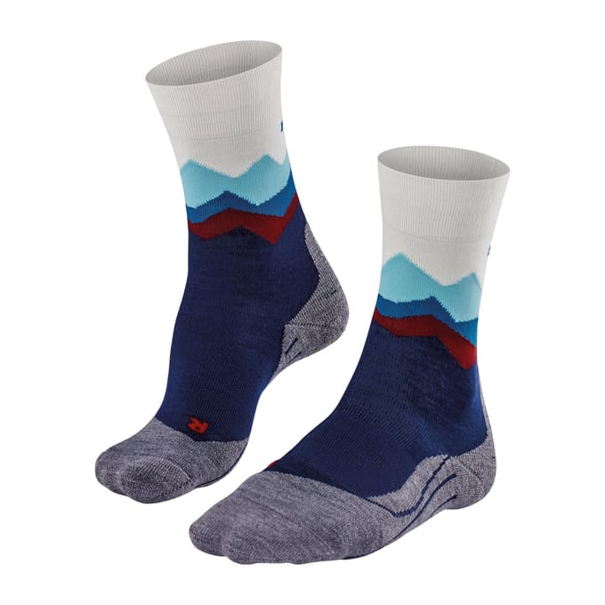 FALKE TK2 anti-blaar dik wol functioneel materiaal wandelsokken dames blauw - maat 35-36