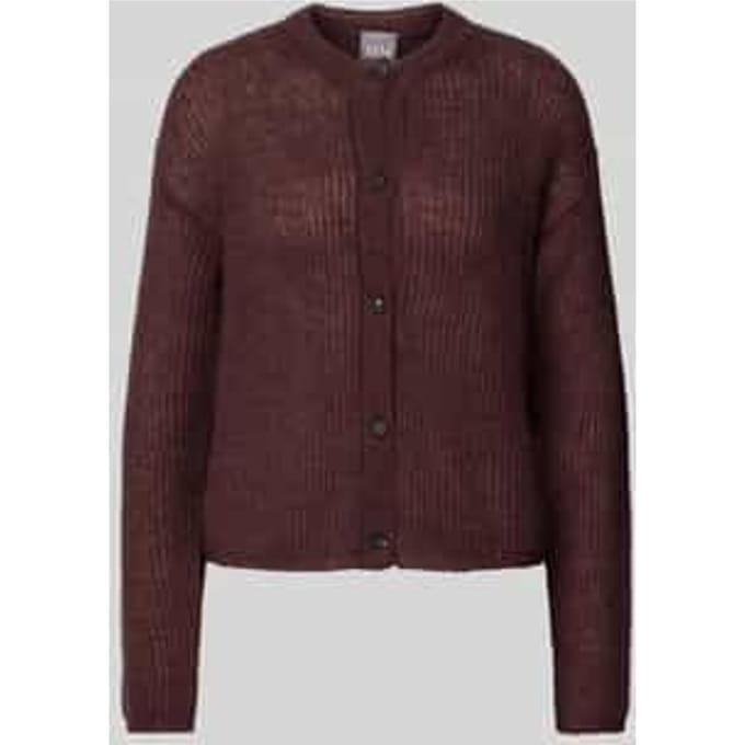 Regular fit gebreid jack met wol, model 'MALOU'