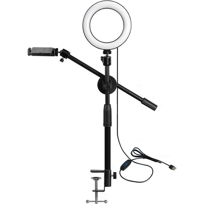 Overhead Camera Mount Bureaustandaard Telefoonhouder met Verstelbare Arm Tafelstandaard met GimbalFill B