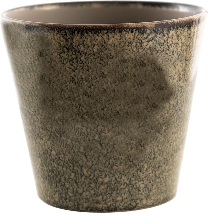 Keramiek Bloempot voor Binnen – Groen – Rustieke Pot – Ø 17 cm – Keramiek