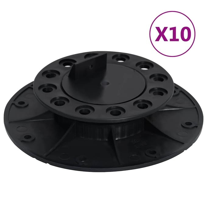 vidaXL - Terrasdragers - verstelbaar - 10 - st - 25-40 - mm